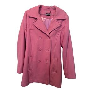 Atmosphere Women's Pink Double-Breasted Coat